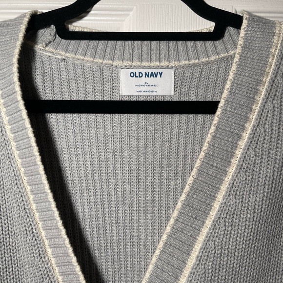 Old Navy Gray Button-Up Cardigan Sweater - Picture 2 of 4